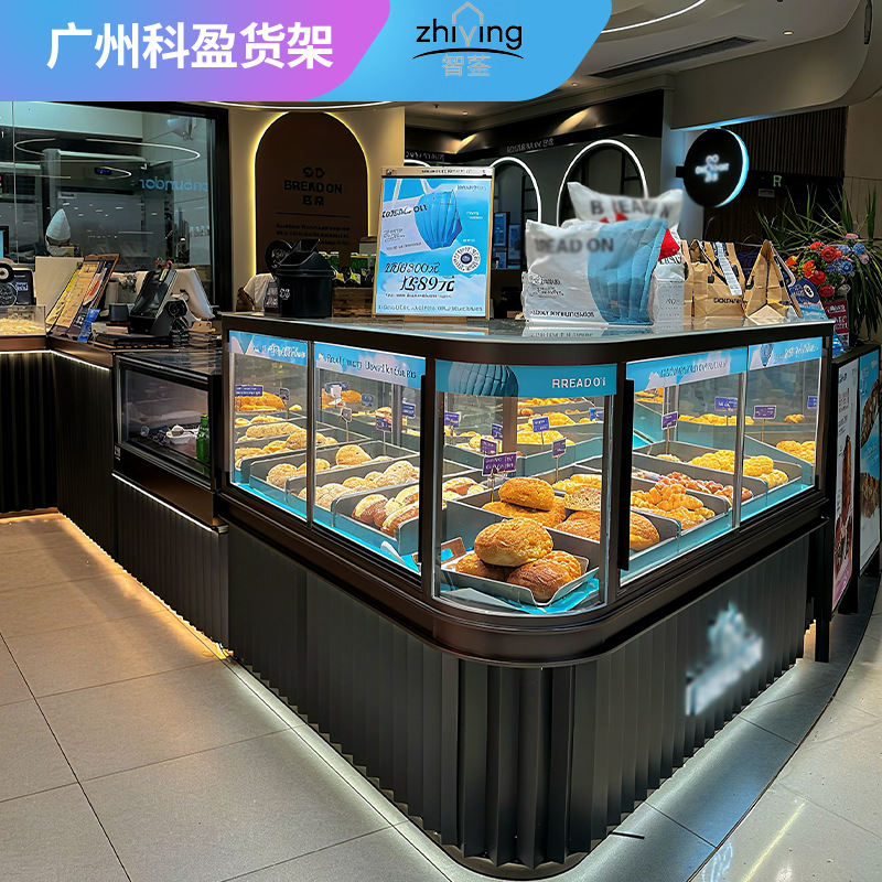 Electroplated Stainless Steel Commercial Catering and Baking Brand Whole Store Display Cabinet Custom Fresh-Keeping Cabinet Refrigeration Cabinet