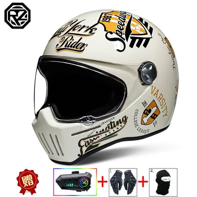 Motosiklet kaskı (dəbilqə) – Rider Cruising Helmet - milky-whitecruisey10-soft-wheat-m
