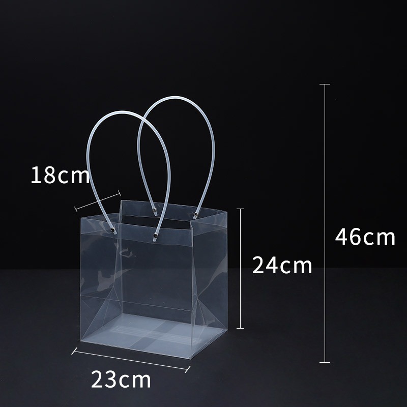 Bolsa para arreglos florales de PVC transparente, impermeable, de plástico, para regalo, bolsa de transporte para ramos de flores, bolsa de embalaje para floristería, materiales florales al por mayor