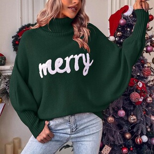 O 12369 Christmas High Neck Sweater �}�Që�� �W���羳