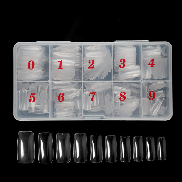 Transparent fake nails for manicure for nails