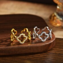 �羳S925������Ҷ�ݽ�ָŮС����Ƹи߼�������ʱ�аٴ��ʳָ