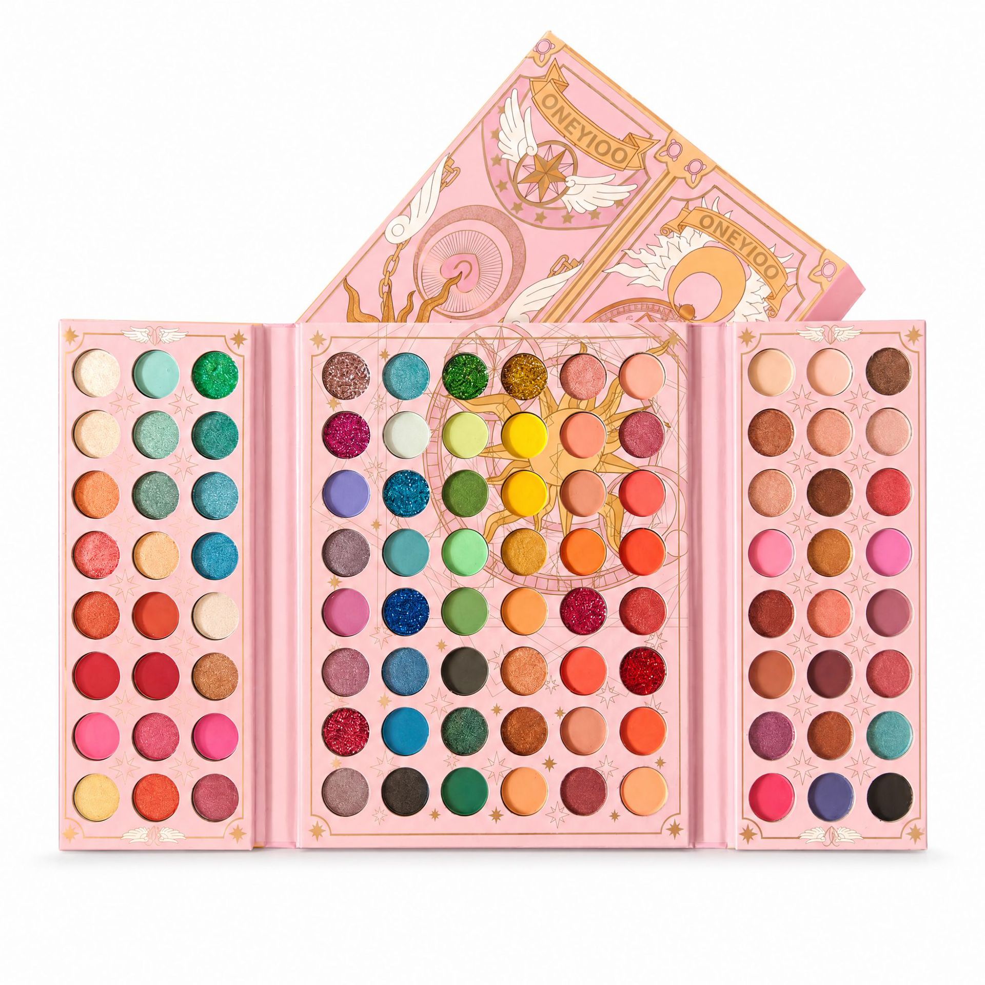 Wholesale Hot-Selling Cross-Border Foreign Trade Item: 96-Color Foldable Eyeshadow Book Palette, Matte and Pearlescent Multi-Color Makeup Palette