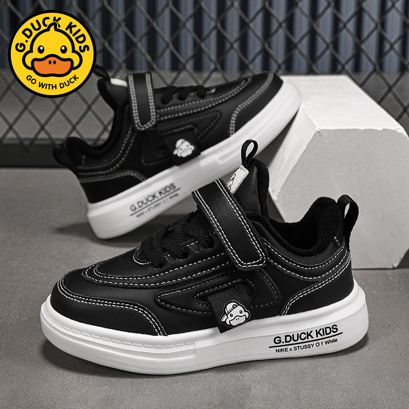 Zapatos de niños 24 nuevos zapatos de algodón de invierno de terciopelo calentador zapatos de patinaje de algodón para niños velcro zapatos deportivos un cabello