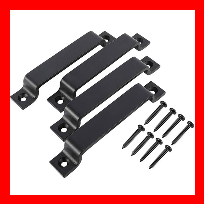 Black Barn Door Iron Handle Home Decor Solid Steel Cabinet Door Square Handle Sliding Sliding Door Handle