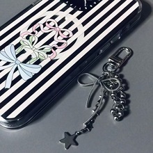 韩国ins风纯欲暗黑蝴蝶结爱心星星流苏挂件y2k复古包包手机挂饰