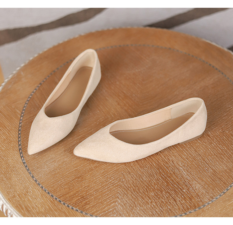 Women's Basic Solid Color Point Toe Flats display picture 4