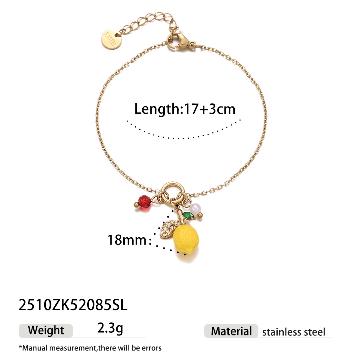 Taina Europa y América collar de acero inoxidable ligero de lujo nicho eléctrico de limón de diamante colgante conjunto de joyería venta caliente transfronteriza
