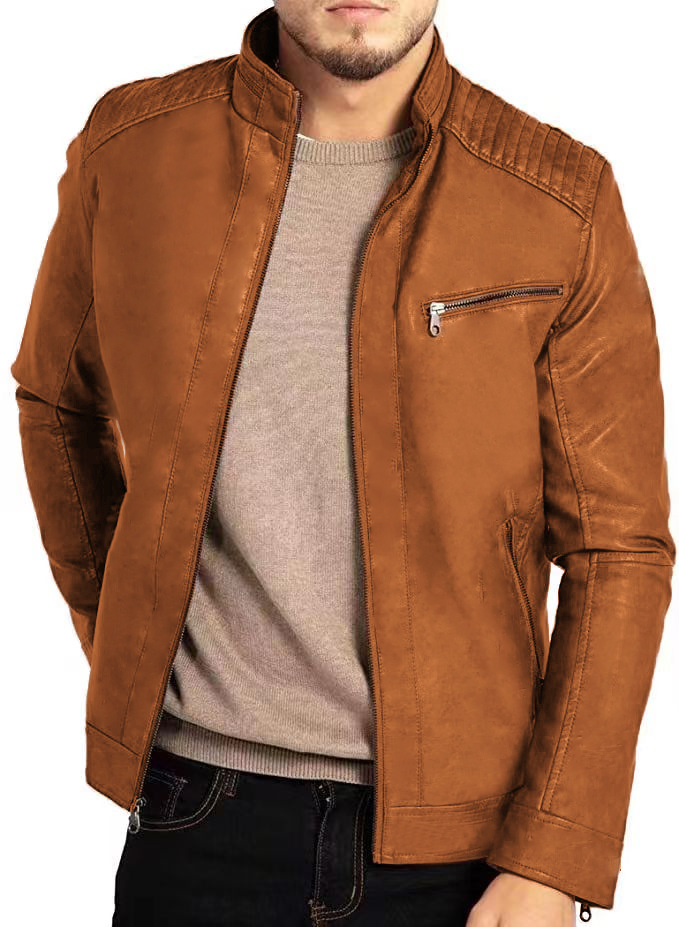 Men's Clothing sports PU jacket youth motorcycle windproof fitness jacket casual muscle men's leather jacket_voghion.com