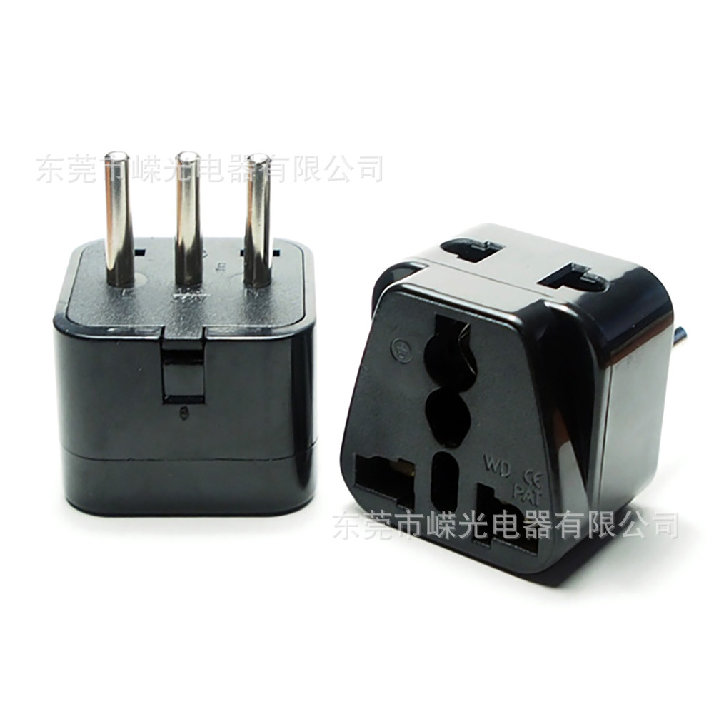 WDI-12 意大利插头 乌拉圭转换器 出国转换插座 意大利转接头