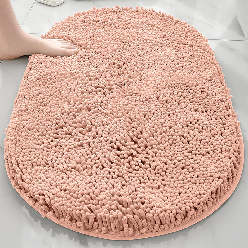 TEMU venta caliente esterillas de piso de cheneil de espesamiento alfombra de absorción de agua fuerte alfombra de puerta antideslizante inodoro alfombra de cama cama image 43