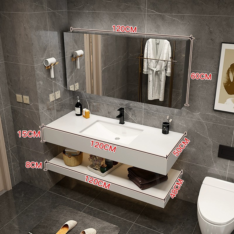 120 cm con gabinete de espejo ordinario