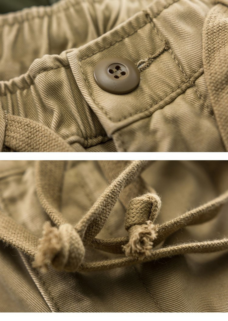 Herr cargo shorts i vintage stil i ventilerande bomull sommar_voghion.com