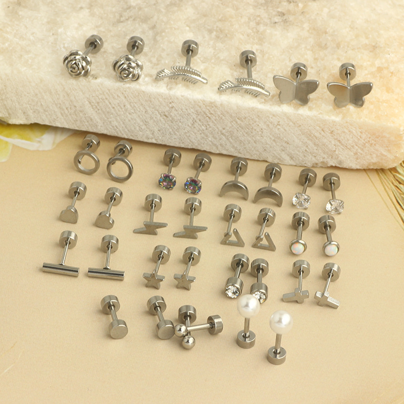 Labret piercing jewelry detail image