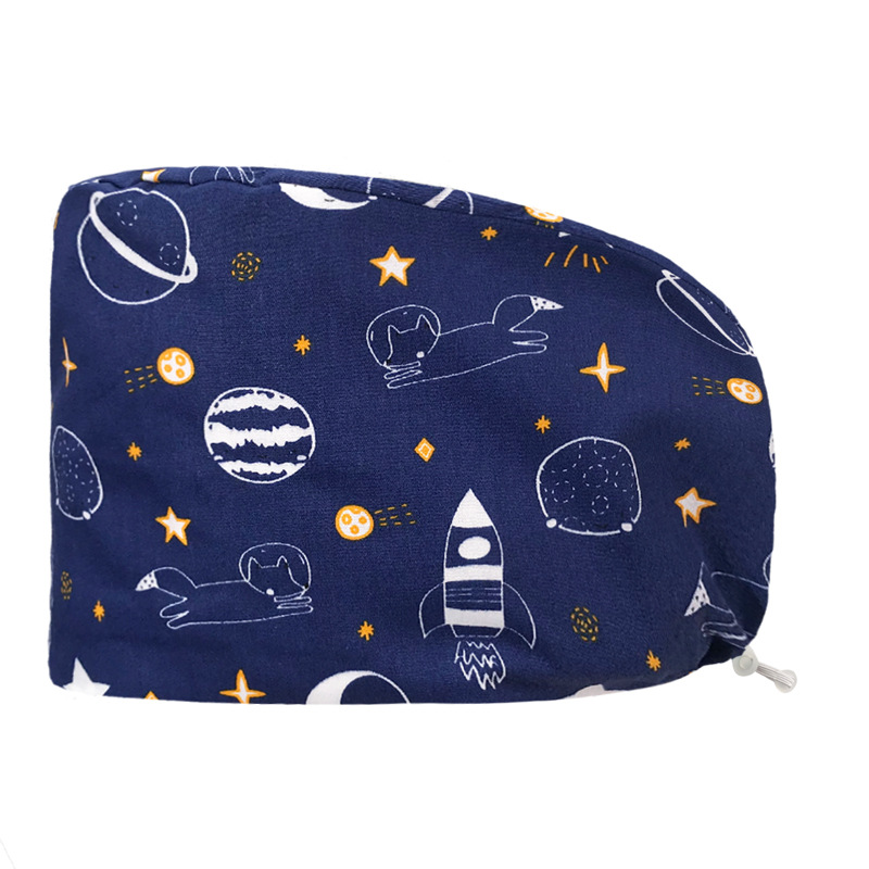 Tapa quirúrgica tapa de la enfermera femenina tapa redonda de algodón puro sala de operaciones tapa especial médico tapa de trabajo puntera transpirable hombres y mujeres