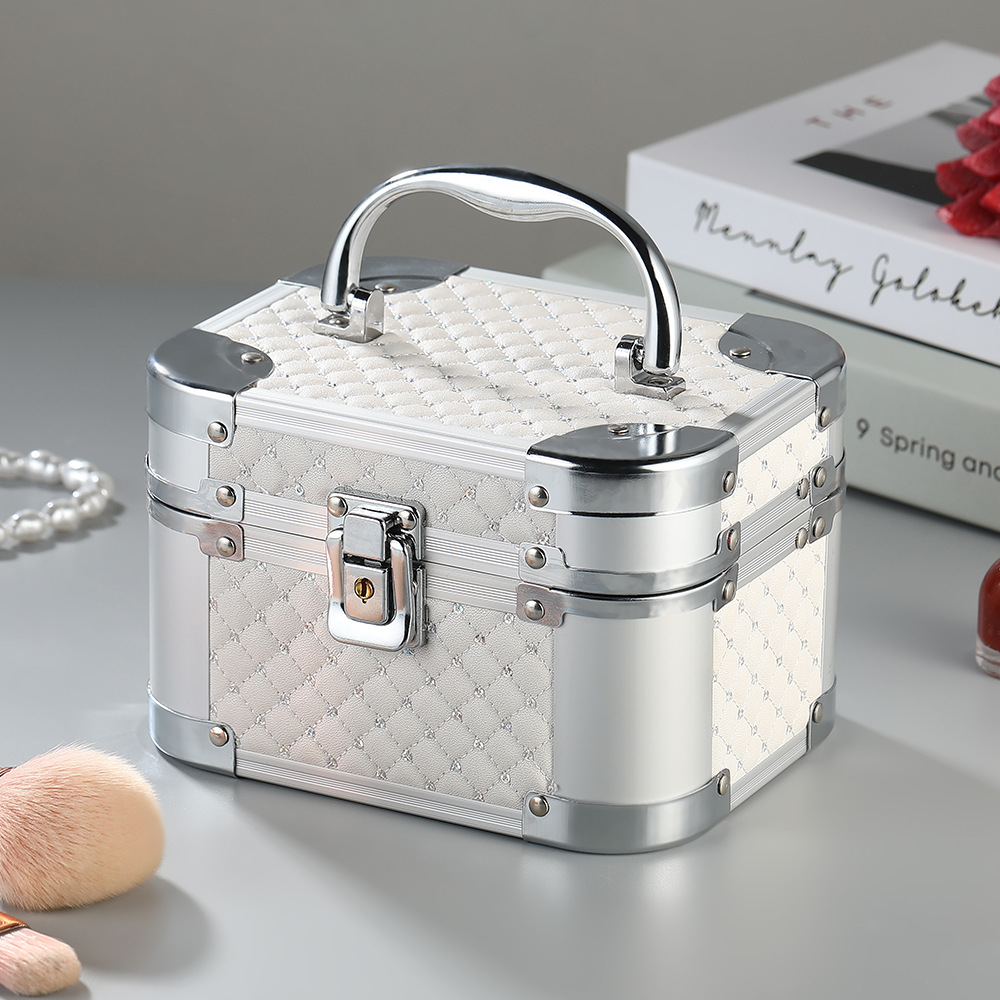 Maletín Cosmético de Aluminio Multicapa para Maquillaje