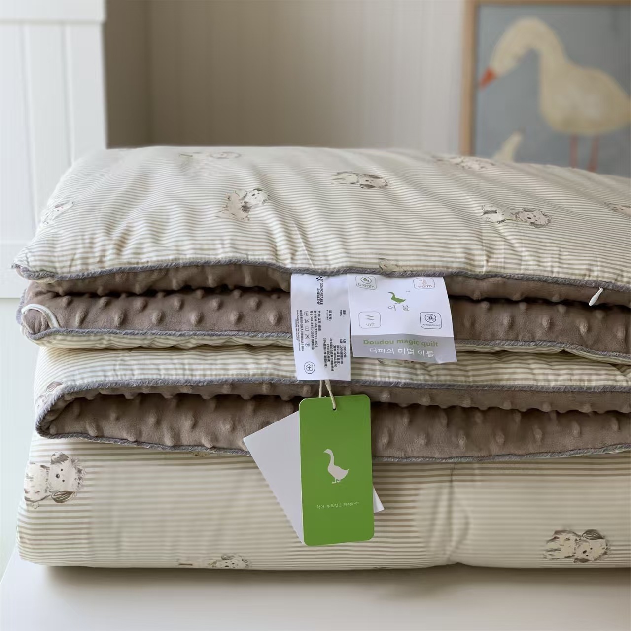 韓国のガチョウの豆は全綿の豆で秋冬に保温されて厚い豆の布団を厚くします。