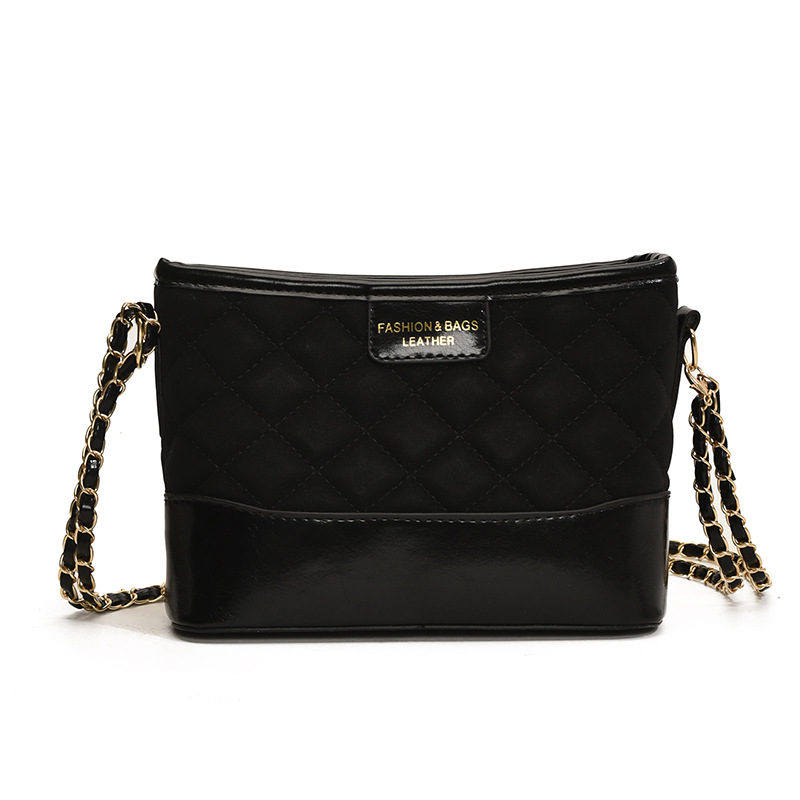 Bolso de mujer popular de este año 2025 nueva moda bolso de hombro bordado de diamante de color contrastante empalme atmósfera bolso de vagabundo