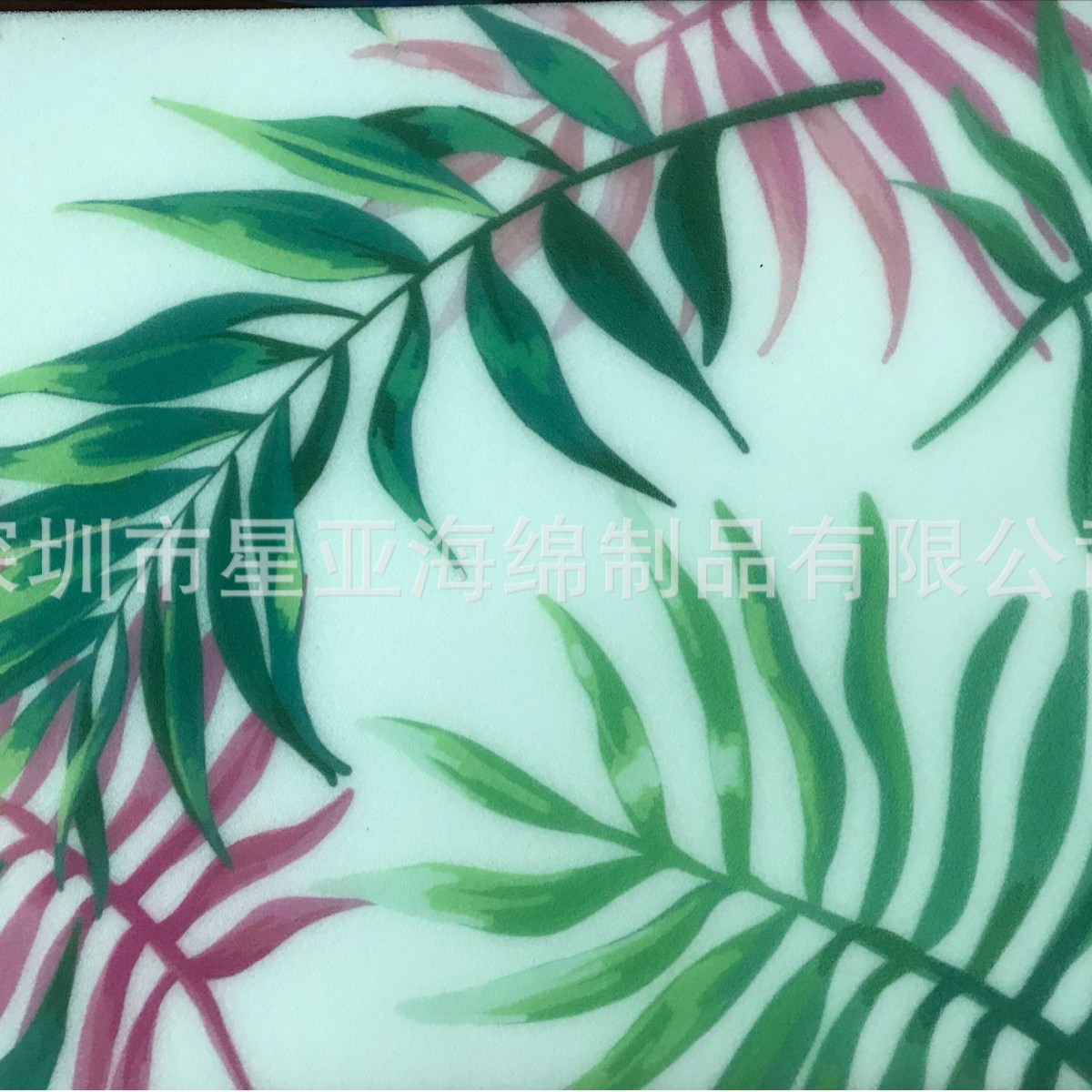 历史古画白色高密全印图案海绵方块防火材质高清不掉色泡棉