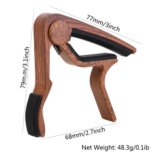 2 pack folk/electric guitar capo aluminum alloy wood grain capo + 5 picks Guitar Capo