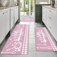 亚马逊美式长条厨房垫家用字母装饰三件组合套装易打理入户门垫