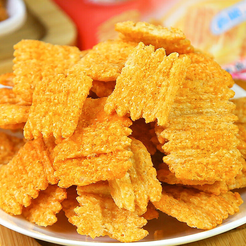 狗牙儿津味锅巴100g香辣牛肉烧烤味办公室休闲零食膨化食品批发-阿里巴巴