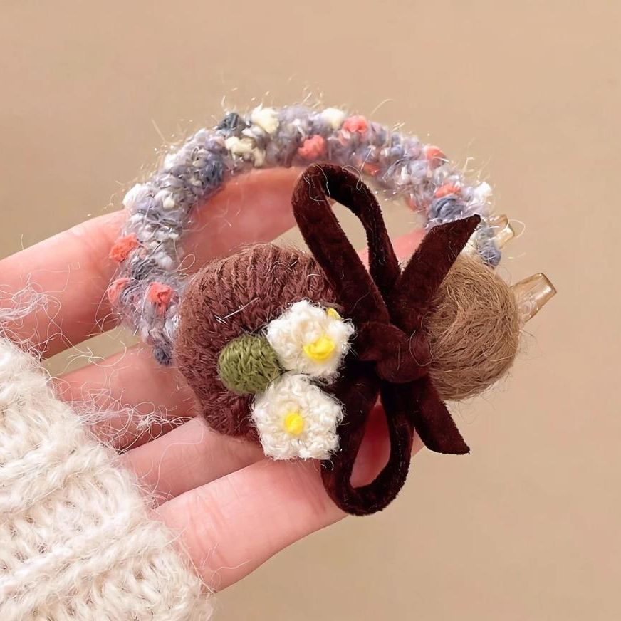 Perlas de terciopelo de alta sensación, anillo de cabello de intestino grande, temperamento femenino elegante, cuerda de cabello de cola de caballo baja, cuerda de cabello de alta elasticidad no dañada