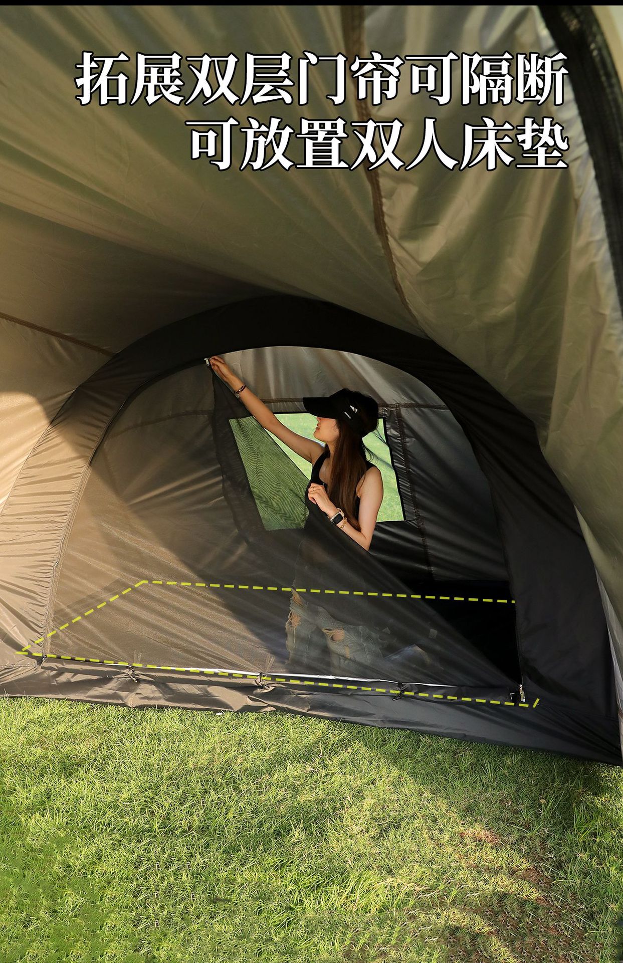 Mountain Guest Night Sky Canopy Outdoor Camping DIY Expandable Canopy Tent Oxford Cloth with Silver Coating