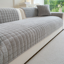 跨境热销爆款秋冬季新款加厚防滑法兰绒沙发垫毛绒沙发巾坐垫批发