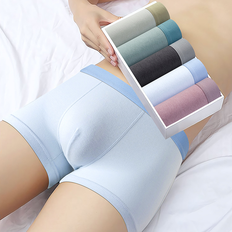 Transmisión en vivo de pantalones íntimas de hombre de algodón transpirables elásticos pantalones de algodón antibacterianos al por mayor venta directa