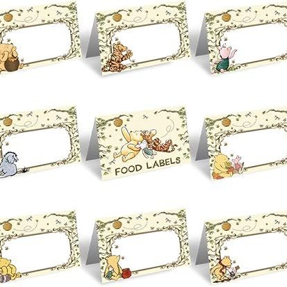 ins卡通可爱小熊贺卡卡片可手写食品标签卡生日派对聚会邀请卡片