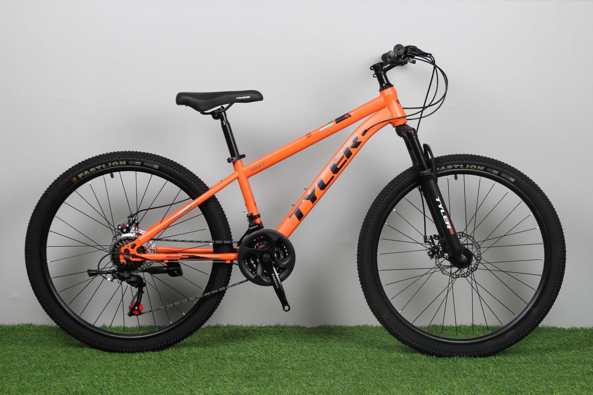 TYLER Cross-border de 24 pulgadas con doble freno de disco, bicicleta de montaña de 26 pulgadas, bicicleta de montaña todoterreno de 21 velocidades