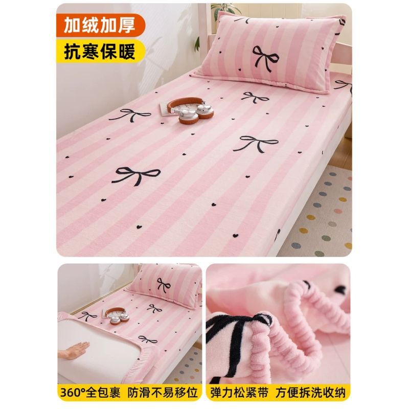 dormitorio de estudiantes cama de camisa de leche cubierta única 90x190 dormitorio cubierta de colchón antideslizante grueso cubierta protectora