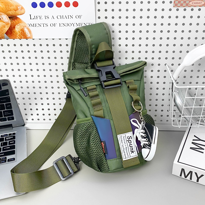 Coreana moda cool bolso de pecho para niños y niñas deportes al aire libre ocio bolso de mochila infantil ligero 2024 nuevo tipo de bolso infantil