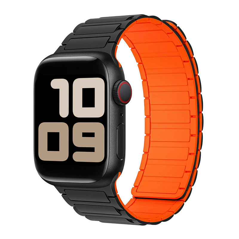 适用iwatch表带苹果S10S9手表带工字磁吸硅胶表带watch876543代SE|undefined