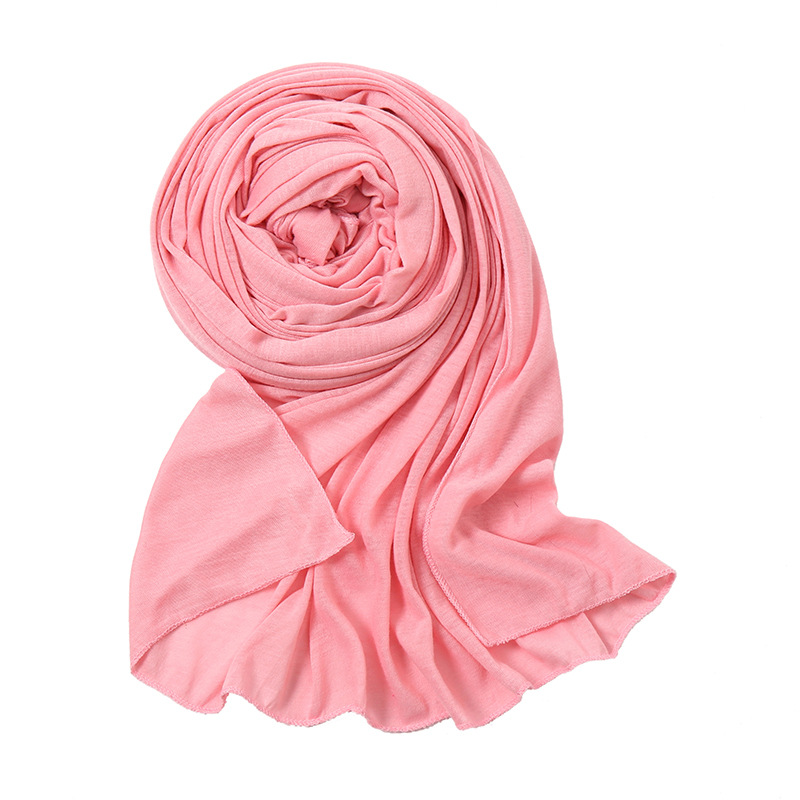 Women's Simple Style Solid Color Mercerized Cotton Winter Scarves display picture 1