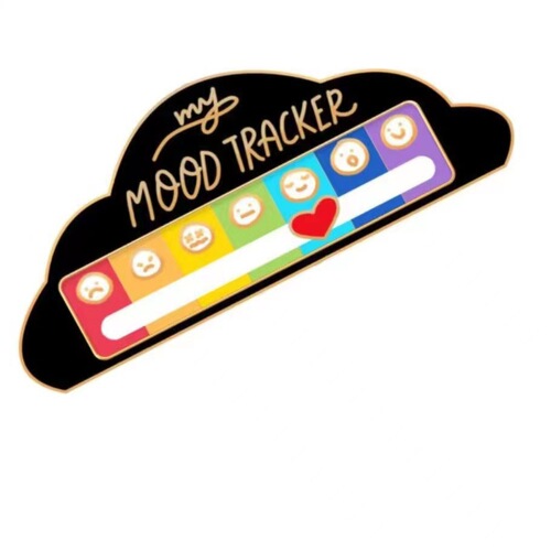 Social Battery Pin Student Bag ID Badge Unique Design Mood Changing Pin Badge Metal Accessory Gift