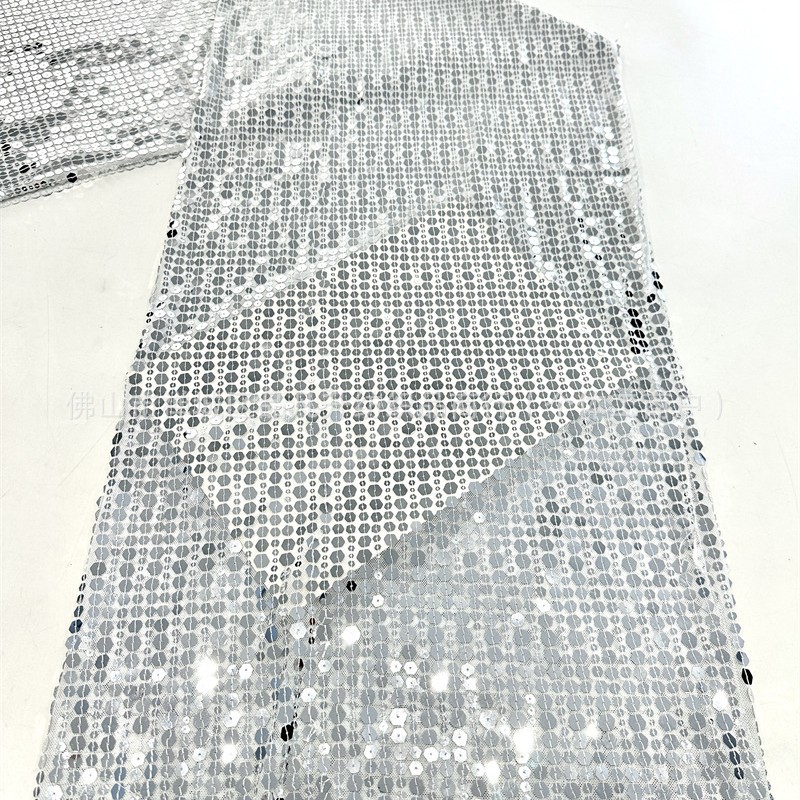 Ventas calientes de tamaño de diafragma de perlas de tela de tubo de diafragma hexagonal completo vestido de noche vestido de rendimiento tela de malla elástica
