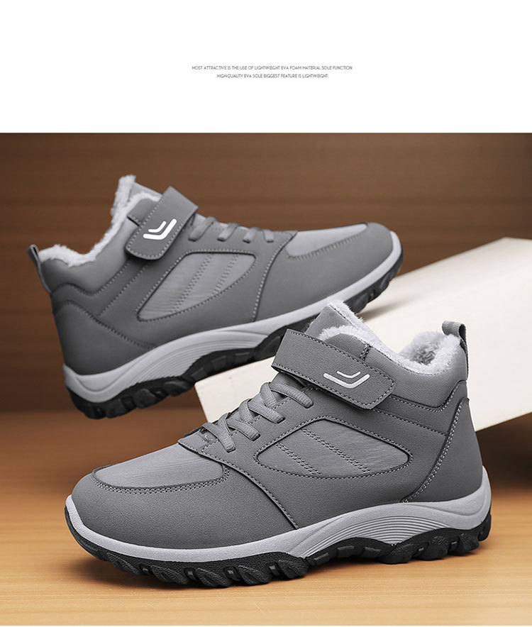 Herren Wintersport, Wander- und Tourismusschuhe, Herren mit Fleece-Isolierung, zwei Baumwoll-Papa, ältere Wanderschuhe_voghion.com