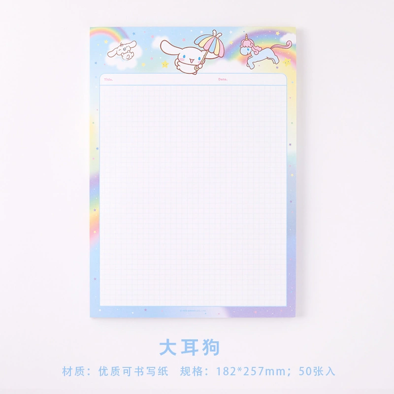 Новый блокнот Sanrio B5 для учебы, с яркими обложками и страницами для заметок