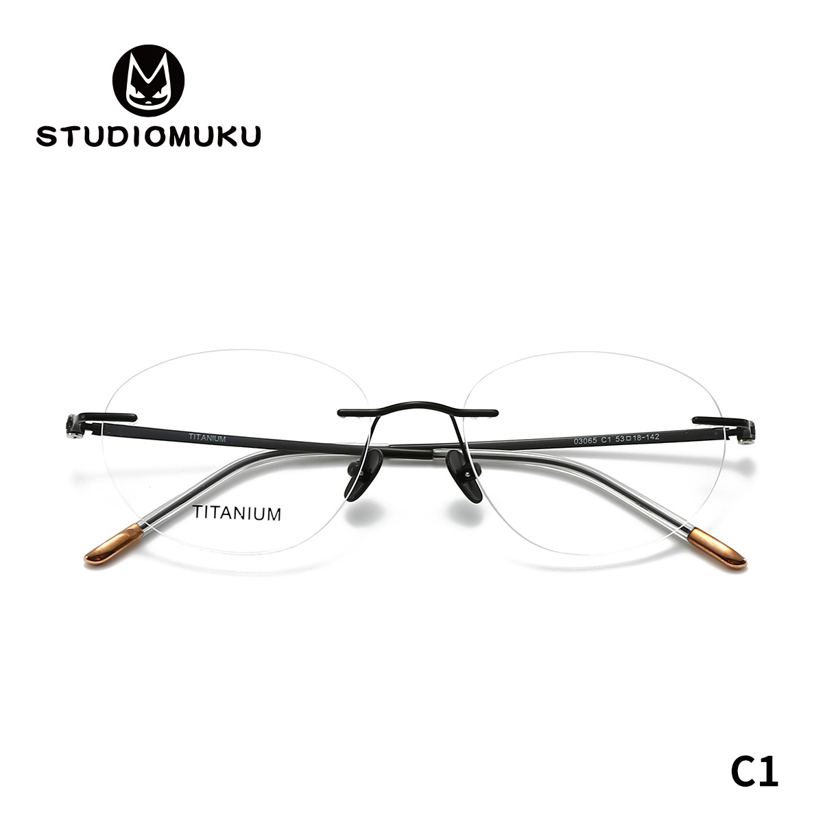 STUDIOMUKU gafas de madera cool, marcos de gafas sin marcos, gafas de negocios ultra ligeras y simples, marcos de gafas para hombres y mujeres