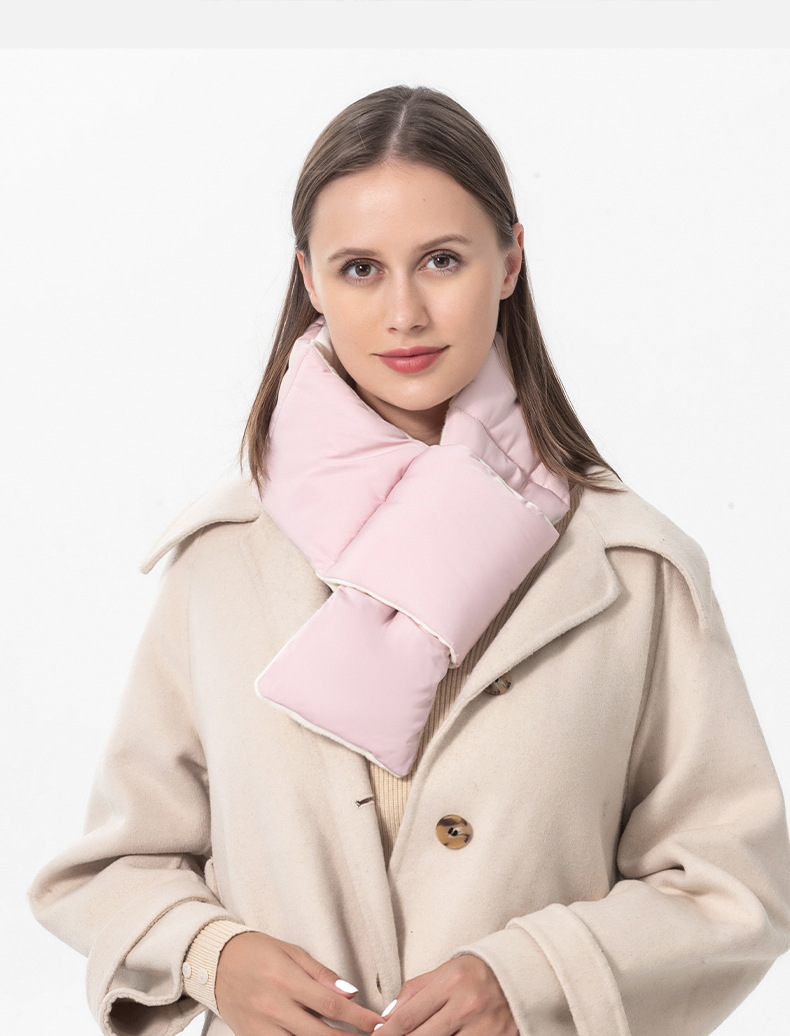Écharpe d'hiver en velours à plumes pour femme, couvre-cou coréen, nouveau produit_voghion.com
