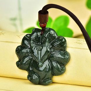 Wholesale Hetian jade jade nine-tail fox jade brand men's and women's pendant supply