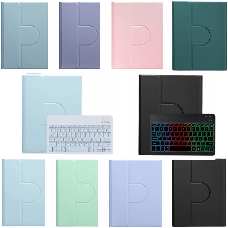 Suitable for iPad Air11 Rgb Bluetooth Keyboard Protective Case 10.2 Tablet 360 Rotation Pro11 Keyboard Leather Case