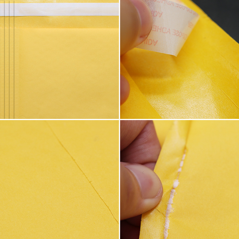 Material expreso del PE del bolso del embalaje del sobre del bolso de burbuja amarillo del sobre del papel de Kraft