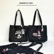 包包斜挎包女新款大容量通勤帆布牛仔托特包正版米老鼠单肩包批发