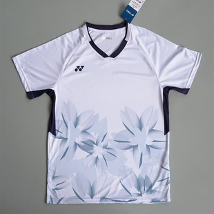 New yy badminton clothing men's and women's short-sleeved STO breathable sportswear top training uniform competition team uniform printing
