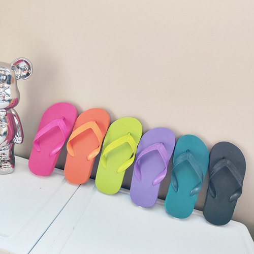 Summer Non-Slip Flat Slip-On Slides for Kids - Girls' and Boys' Beach Sandals with Herringbone Design - Beach Vacation Shoes