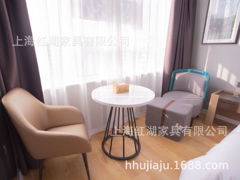 Bai Magnolia Hotel Room Complete Furniture Casual Modern Marble Coffee Table Leather Art Soft Bag Casual Chair Book Chair