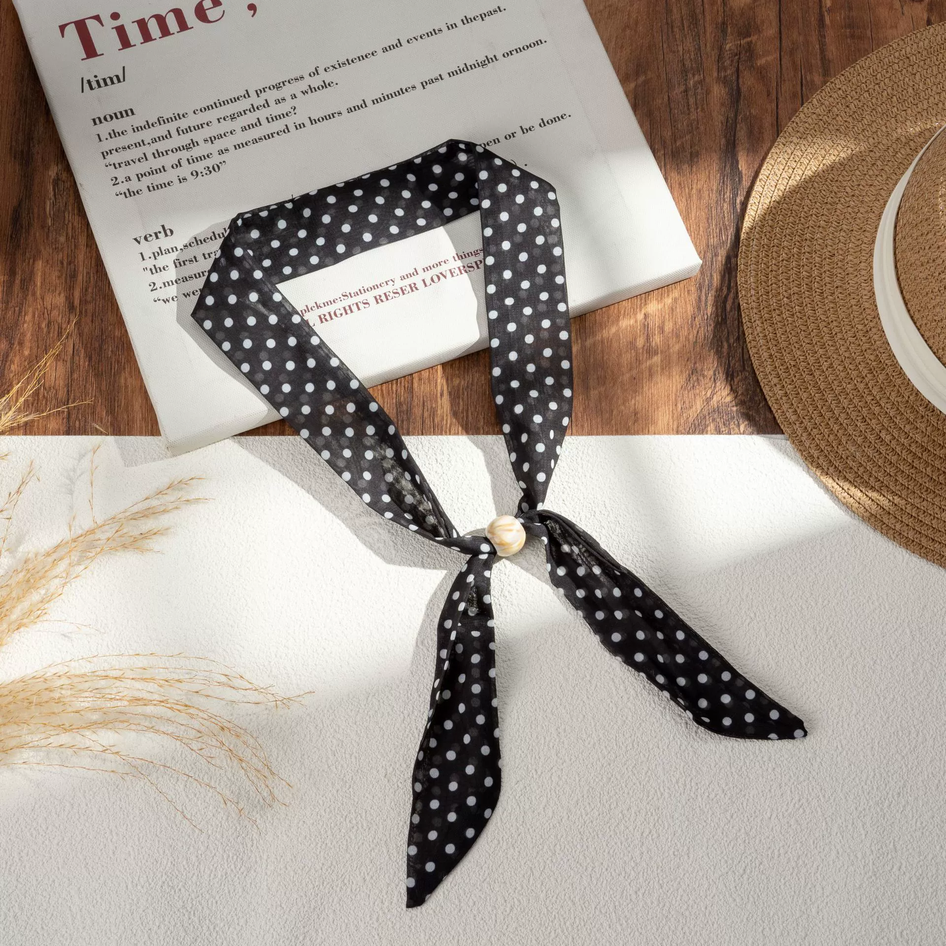Silk Scarf Hairband (Suhang) long streamer 89×3.8 cm, lightweight gift box option